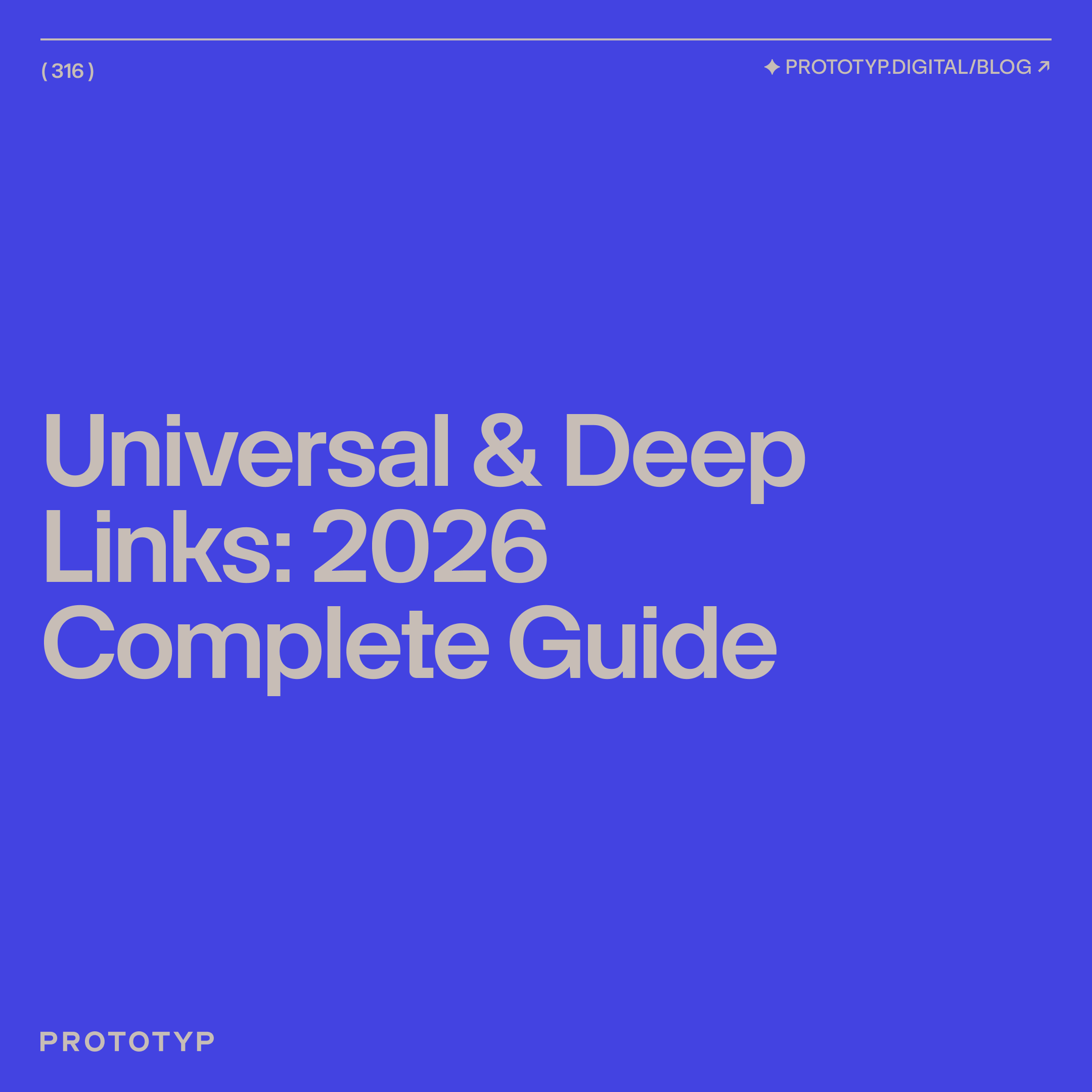 Universal & Deep Links: 2026 Complete Guide